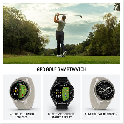 Garmin Approach® S50, Golf GPS Smartwatch, 43mm, Ivory