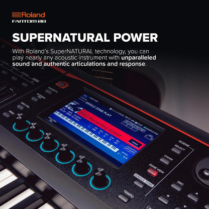 Roland FANTOM-08 WEIGHTED-ACTION SYNTHESIZER KEYBOARD – 88-Note Weighted Keyboard | Thousands of Roland Electronic & Acoustic Sounds | ZEN-Core and SuperNATURAL Technologies