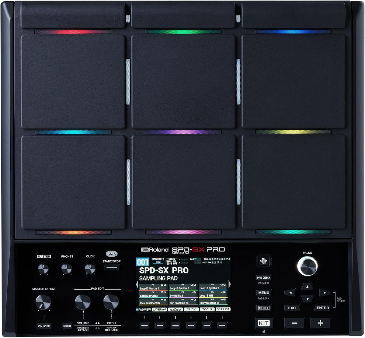 Roland SPD-SX PRO Sampling Pad | The Flagship Sampling Pad for Drummers & Other Musicians | 9 Playing Surfaces, 8 External Trigger Inputs, Color Display, Customizable Pad LEDs, Onboard FX & More