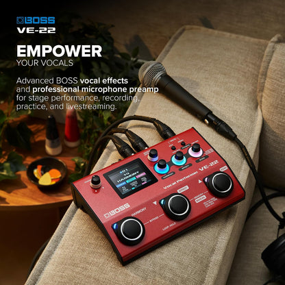 BOSS VE-22 Vocal Performer Multi-Effects Processor for Singers