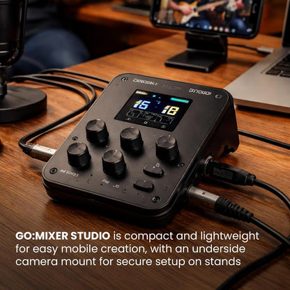 Roland GO:MIXER STUDIO | Portable Multi-Channel Mixer & Audio Interface | Perfect for Content Creators & Musicians | Studio-Grade Audio Quality | Onboard FX