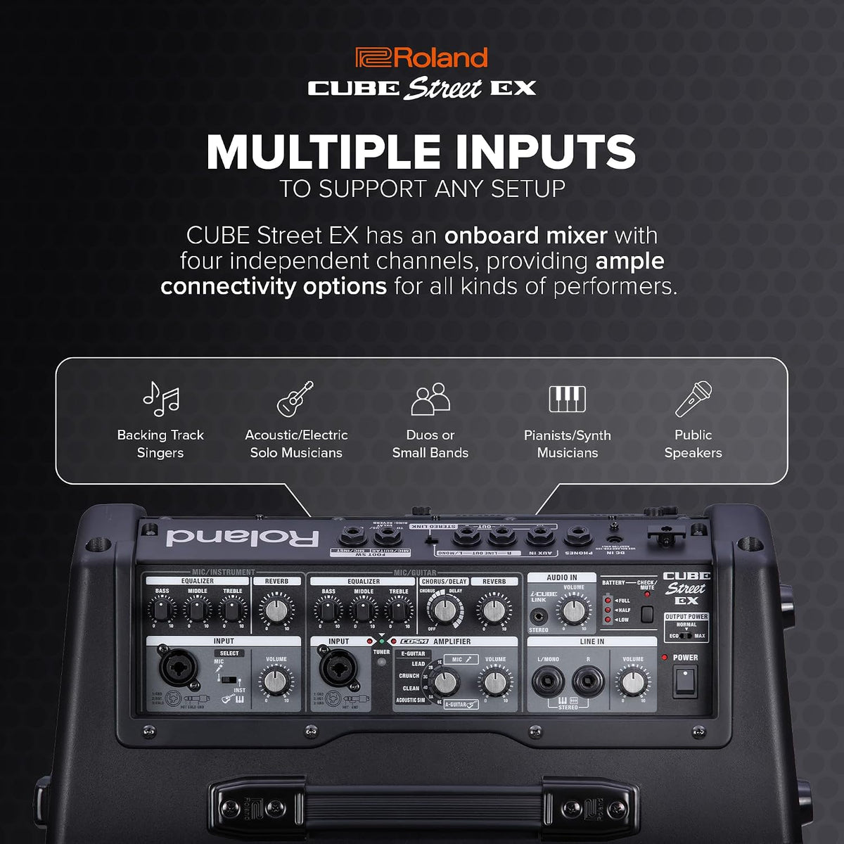 Roland Cube Street EX Battery-Powered 50W Stereo Amplifier