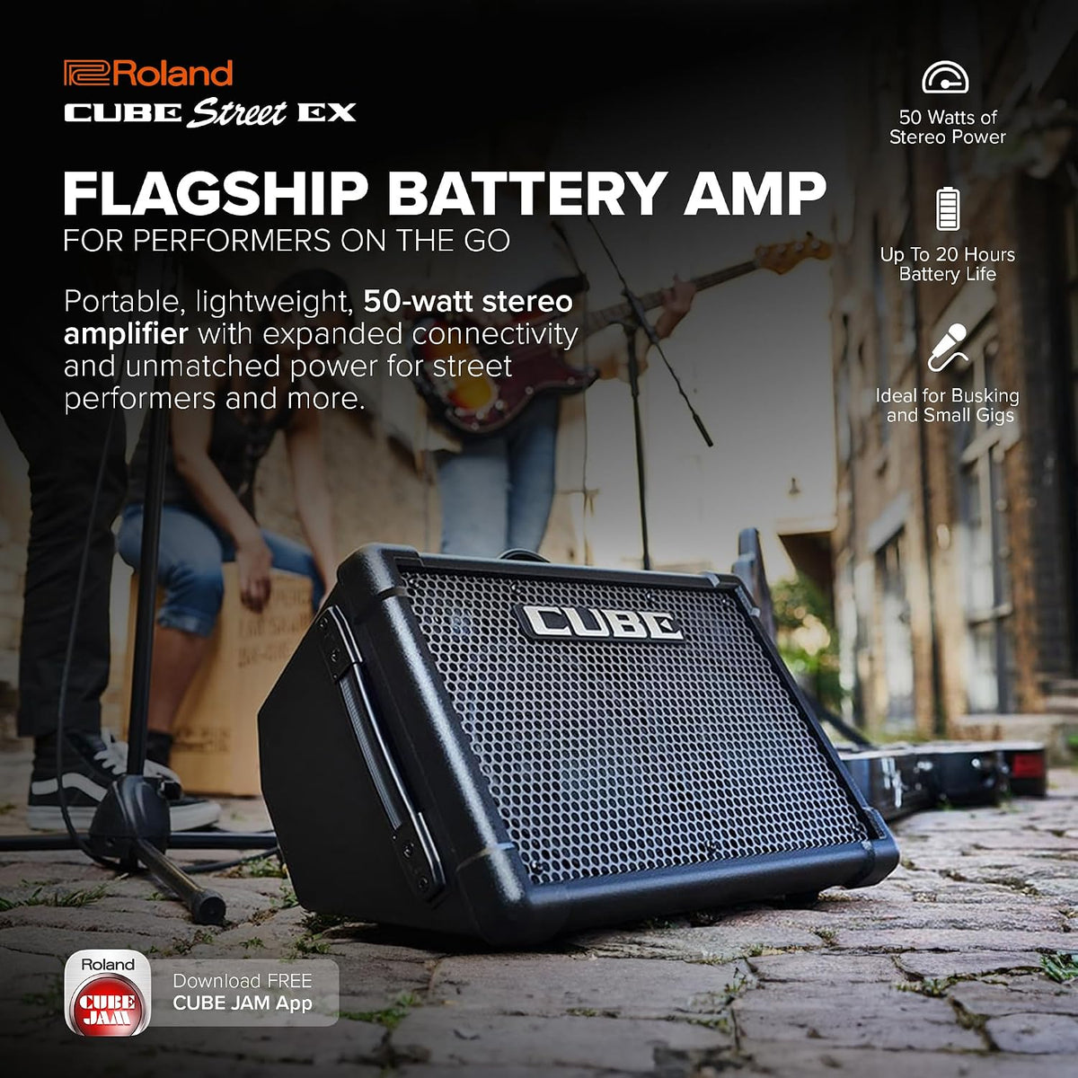 Roland Cube Street EX Battery-Powered 50W Stereo Amplifier