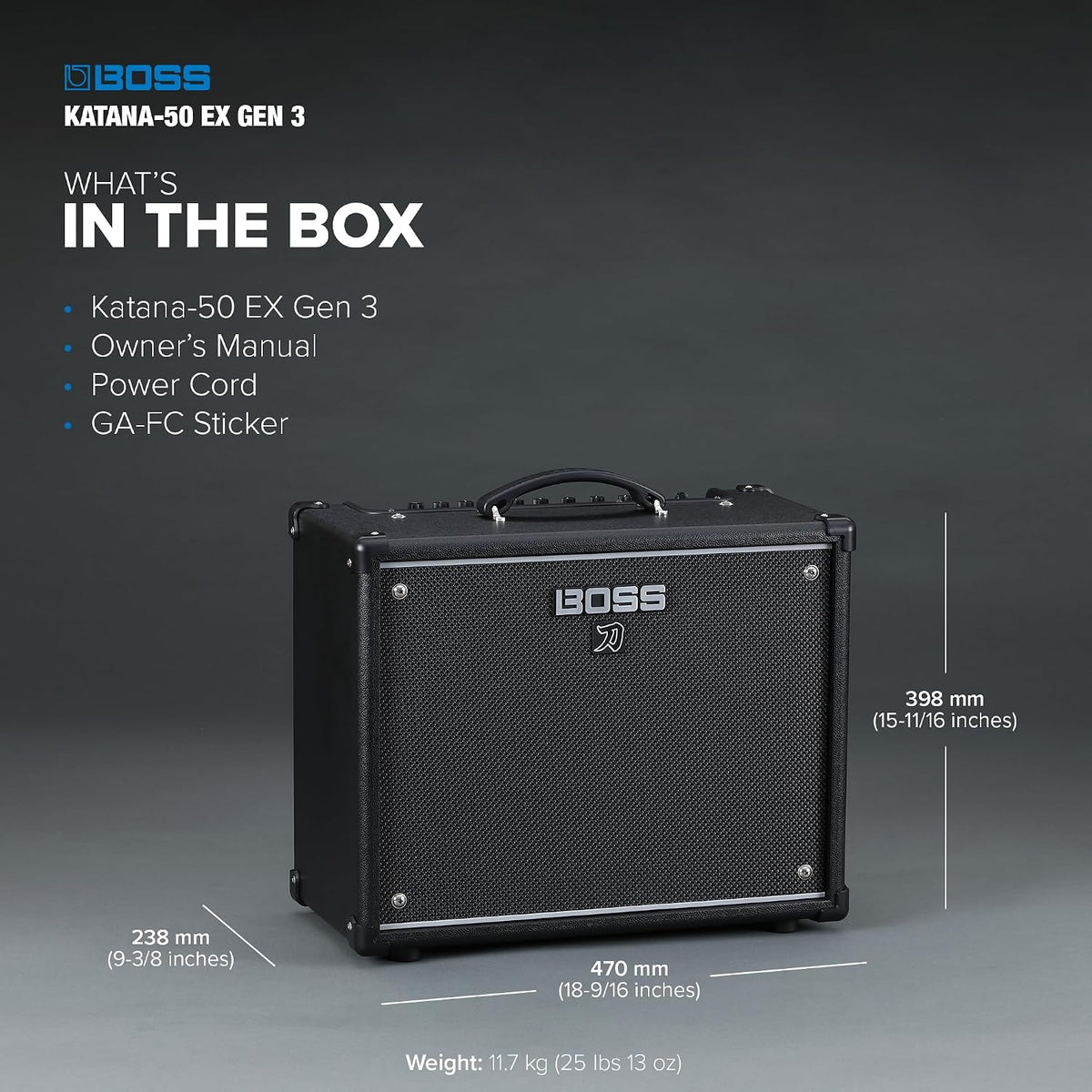 BOSS Katana-50 EX Gen 3 Guitar Amplifier Compact 50-Watt Combo Amp