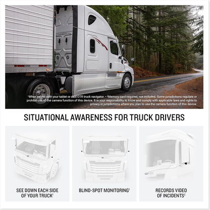 Garmin dēzl™ DualView, Rugged Truck Side Camera System | Display Live Views Down Each Side of Your Truck, Viewable In-Cab on Your Tablet or Compatible dēzl Navigator