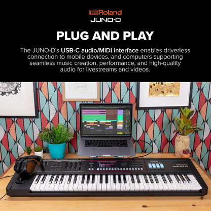 Roland JUNO-D6 Synthesizer, 61-Note Keyboard