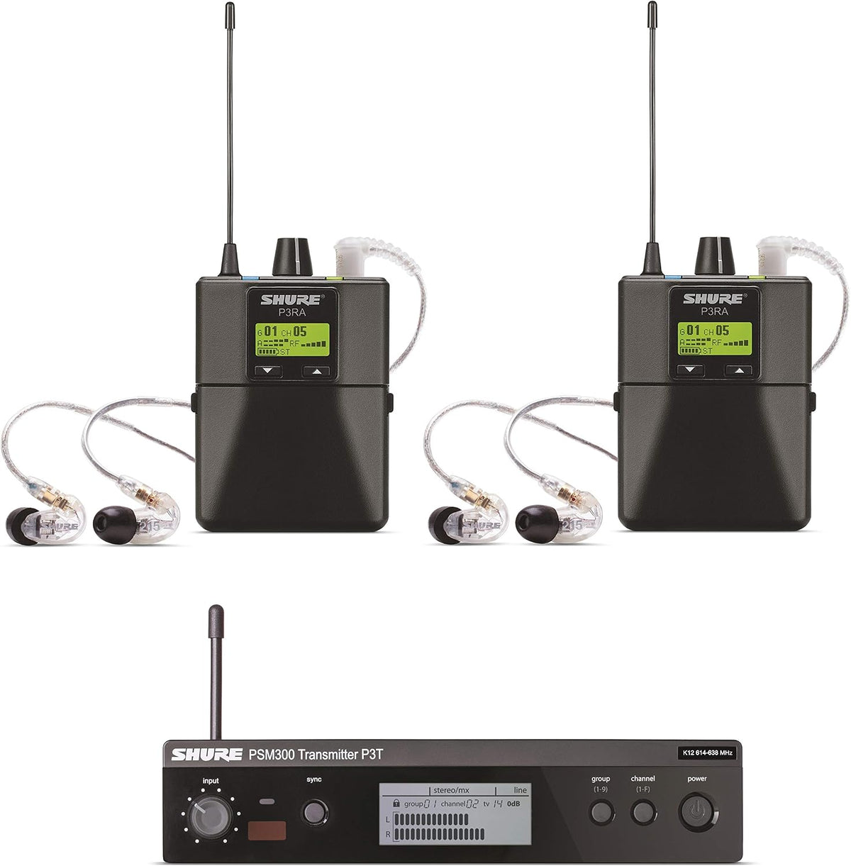 Shure PSM300 Twin Pack Pro Wireless in-Ear Monitor System - G20