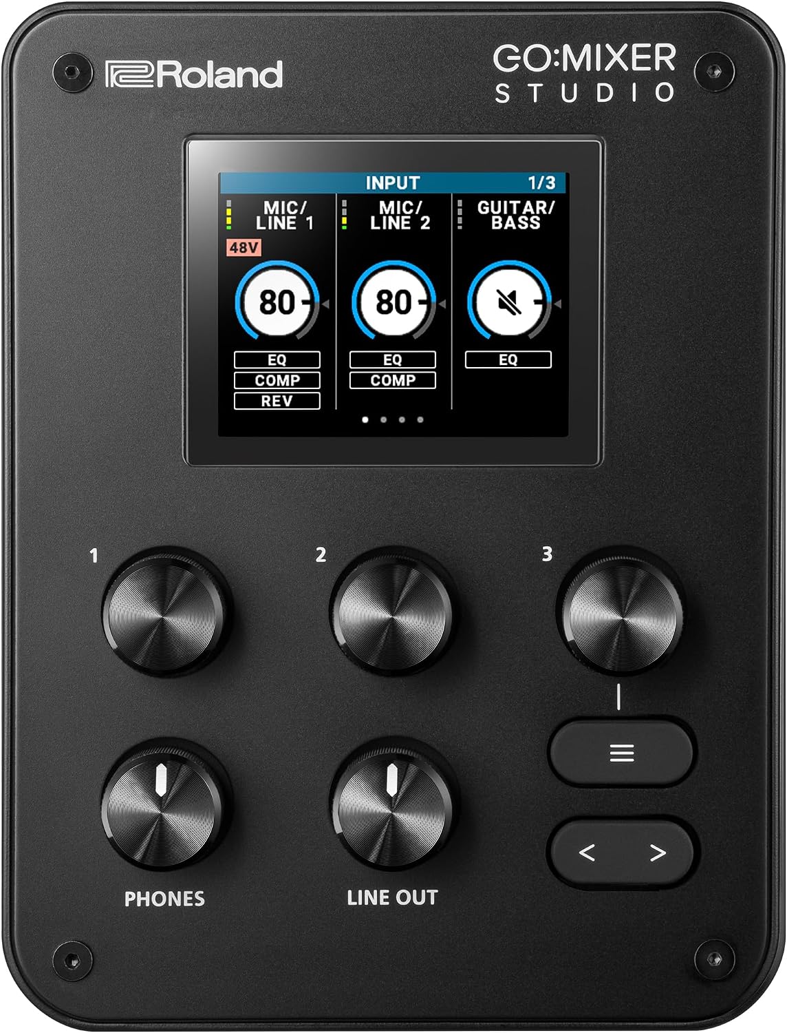 Roland GO:MIXER STUDIO | Portable Multi-Channel Mixer & Audio Interface | Perfect for Content Creators & Musicians | Studio-Grade Audio Quality | Onboard FX