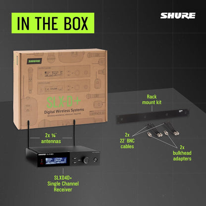 Shure SLXD4D+ Dual-Channel Digital Wireless Receiver