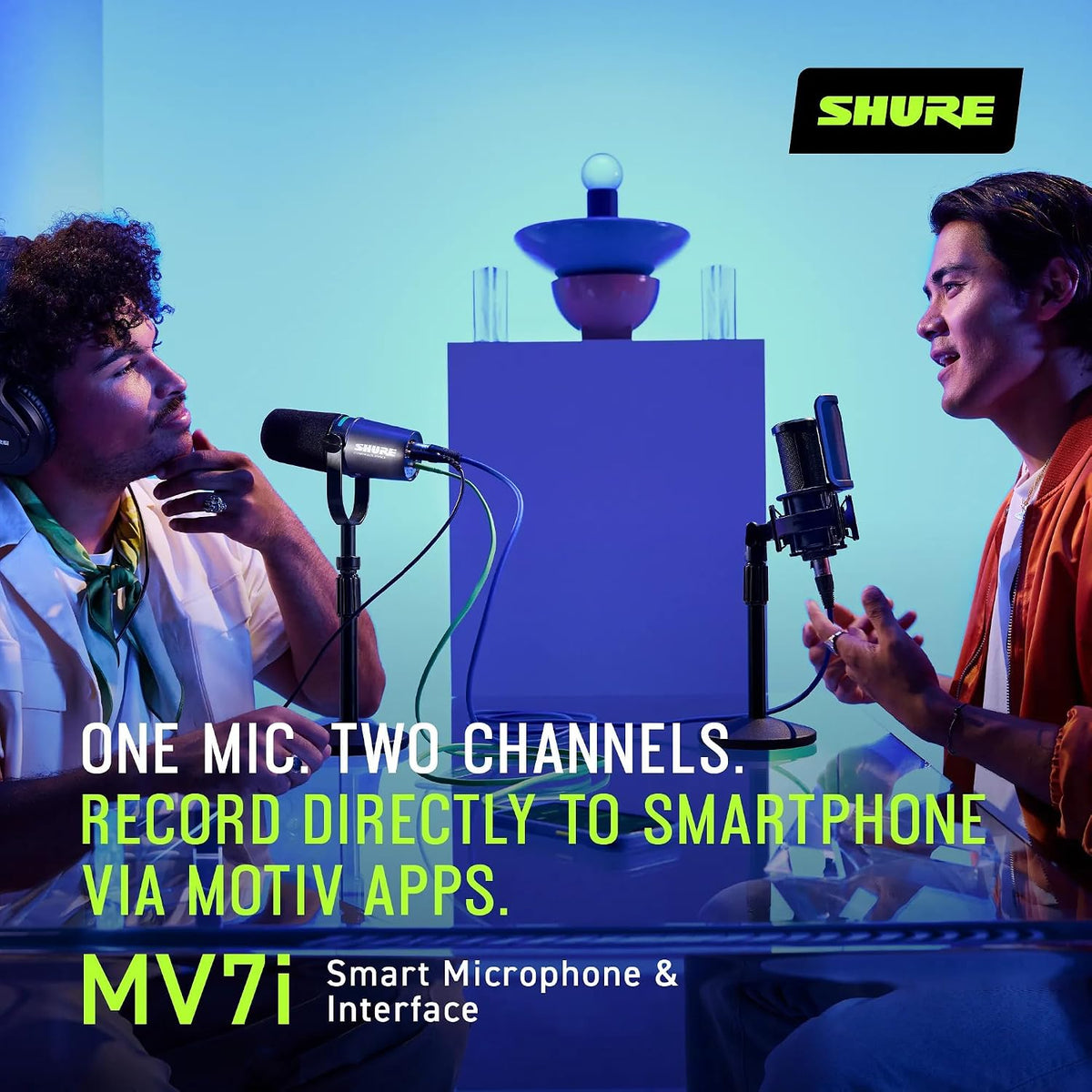 Shure MV7i USB-C Smart Microphone with Built-in Interface