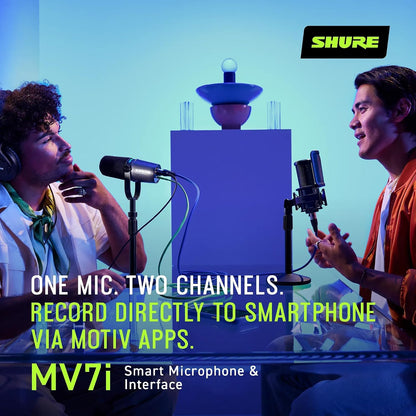 Shure MV7i USB-C Smart Microphone with Built-in Interface
