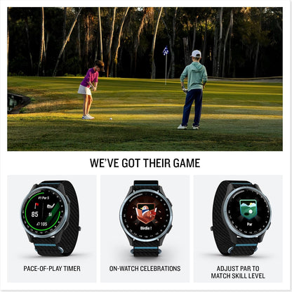 Garmin Approach® J1, Junior Golf Watch with GPS, 43mm, Black | Lightweight GPS Golf Watch Built for Junior Golfers, Simplified Interface, Tee-Off Guidance, Pace-of-Play Timer