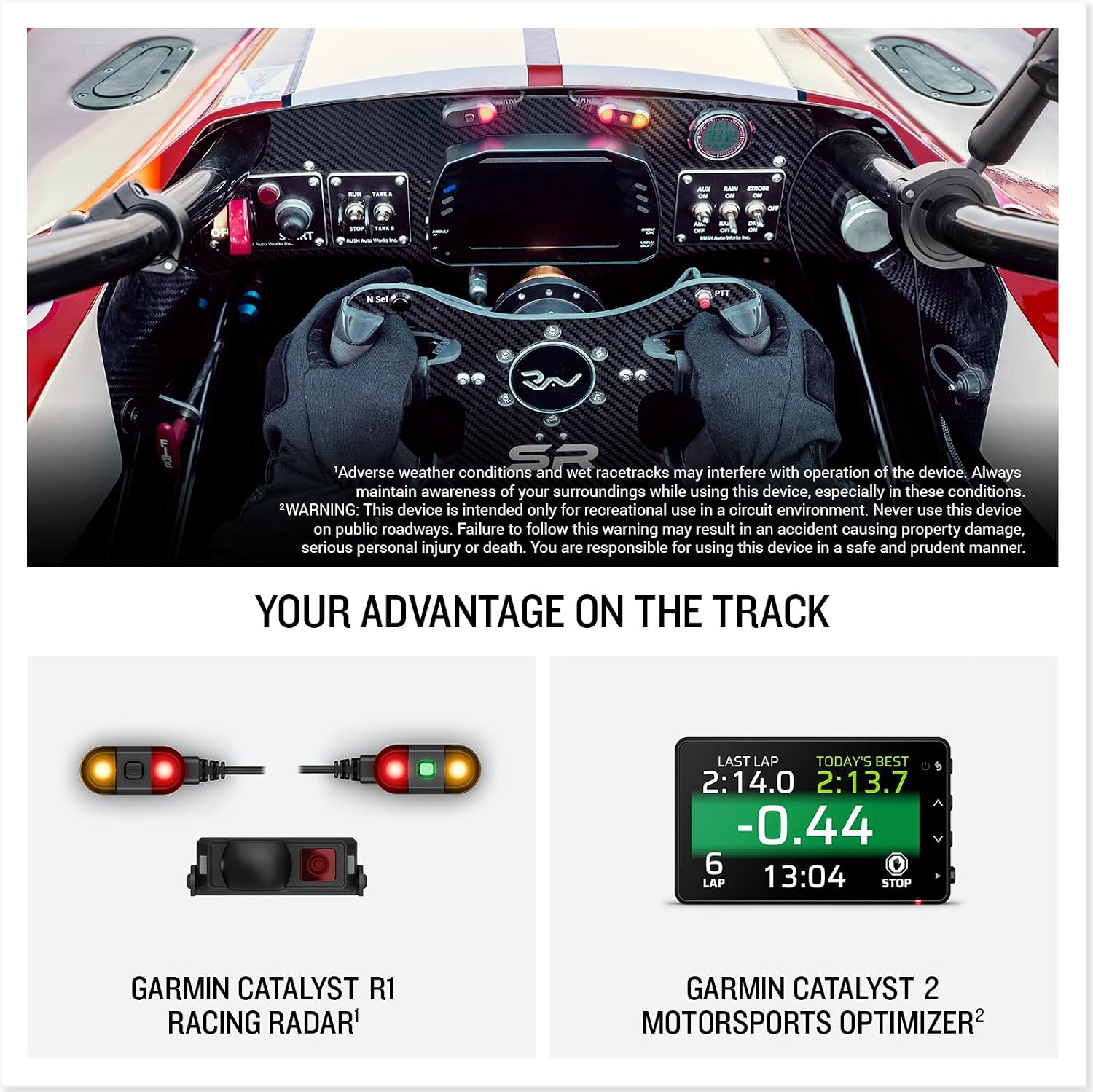 Garmin Catalyst™ R1, Racing Radar for High-Performance Drivers and Racetrack Enthusiasts