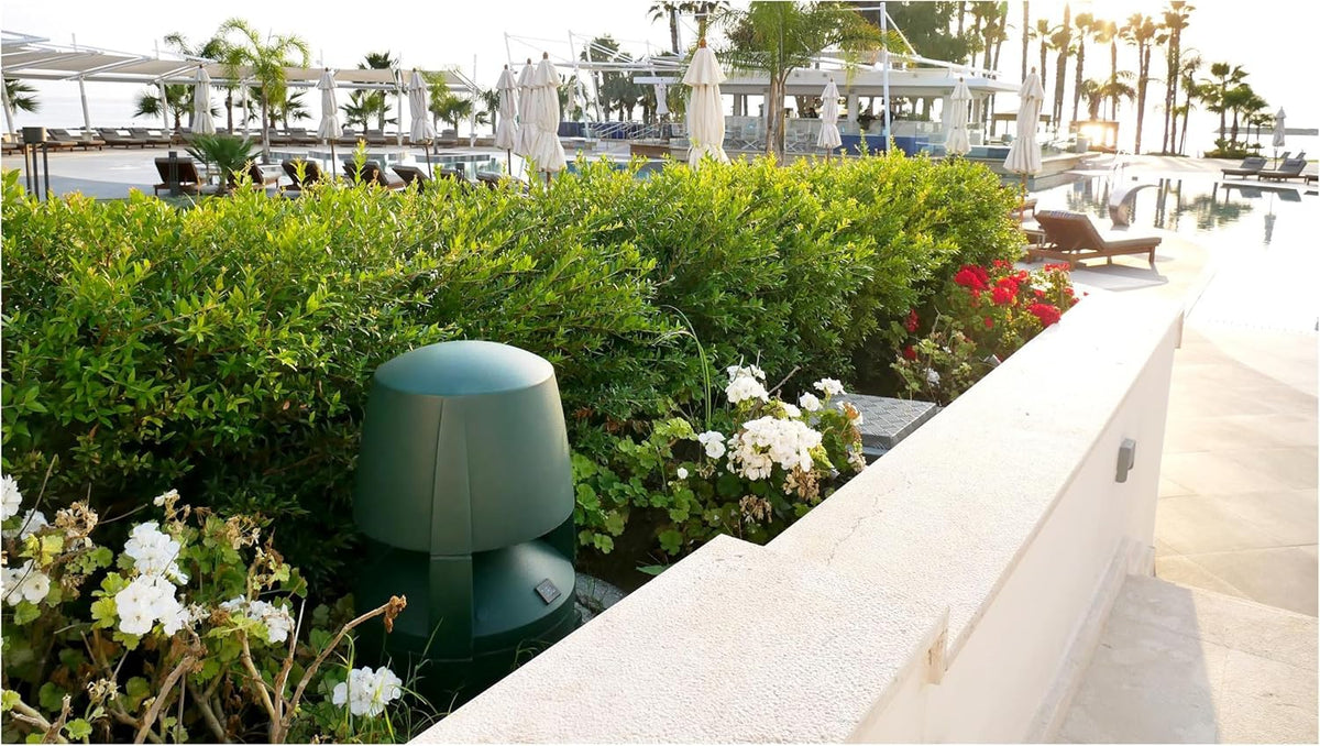 JBL Professional Control 88M Wired, Two-Way Coaxial, Mushroom Style Outdoor, Landscape, Garden, Architectural, Waterproof Speaker, 8-Inch, 360 Degree Sound. Sold Individually. Green