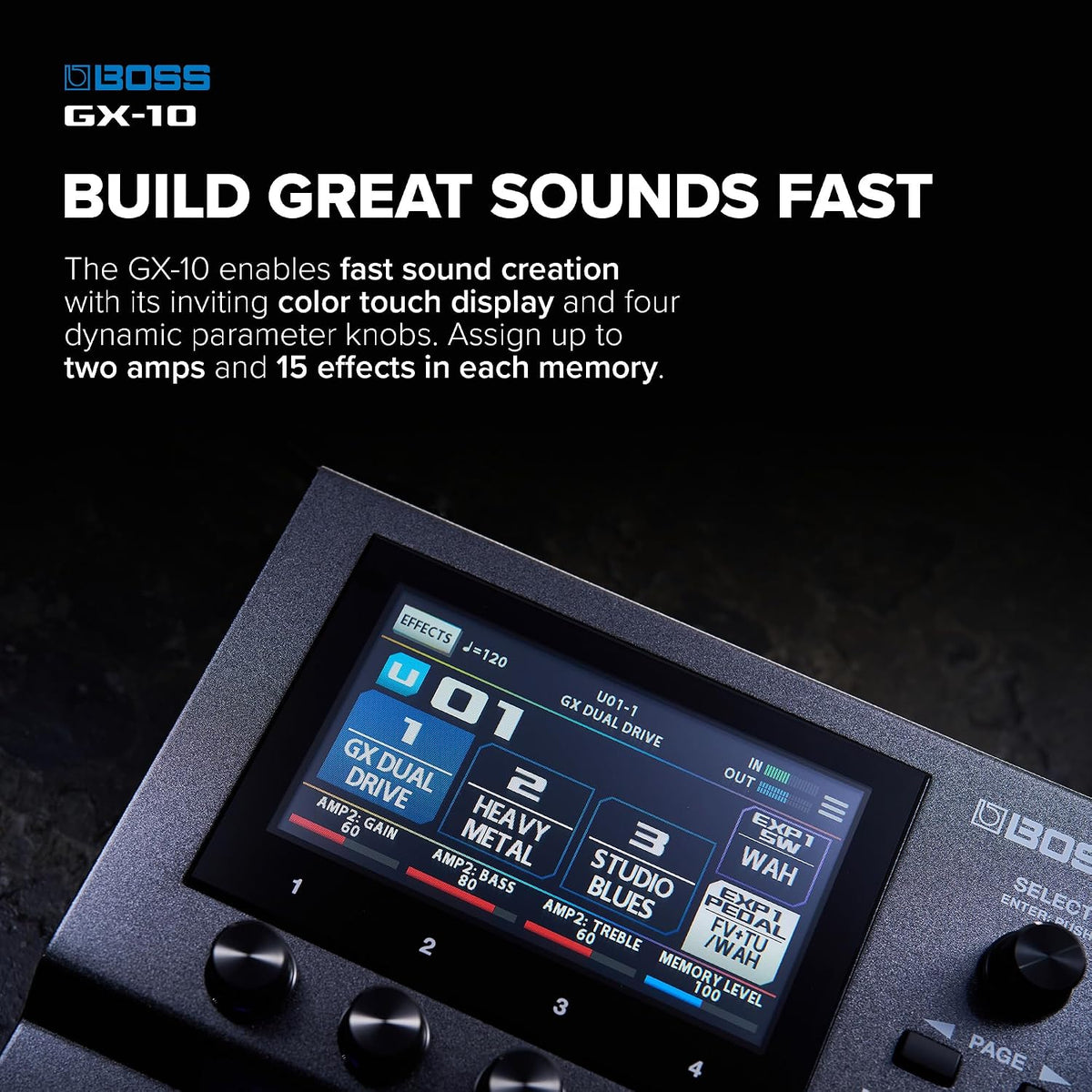 BOSS GX-10 Compact Guitar & Bass Effects Processor