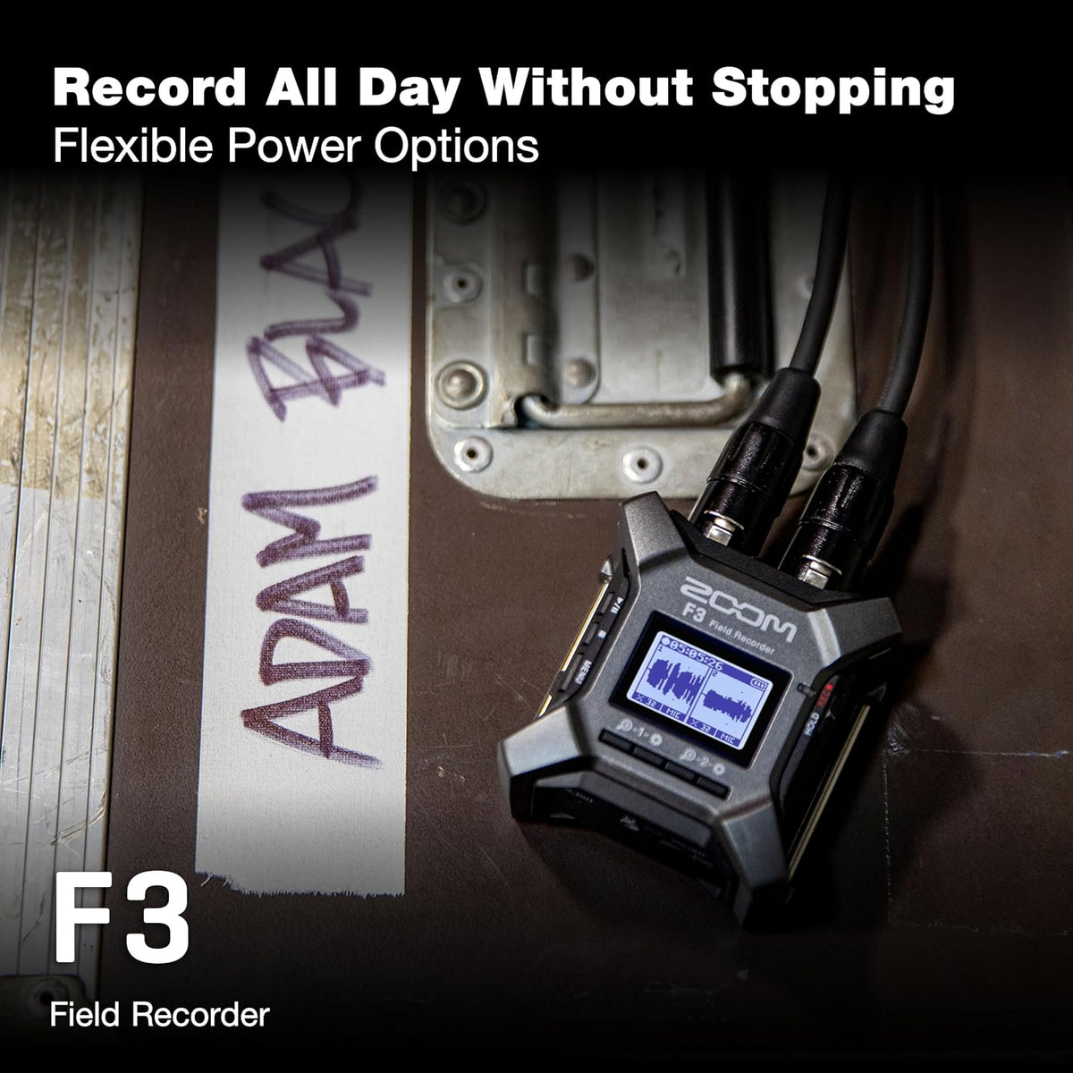 Zoom F3 Professional Field Recorder for Filmmakers & Musicians