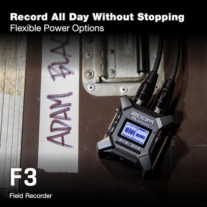 Zoom F3 Professional Field Recorder for Filmmakers & Musicians