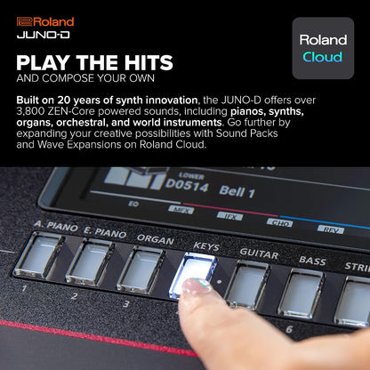 Roland JUNO-D8 Synthesizer, 88-Note Weighted Keyboard with Hammer Action
