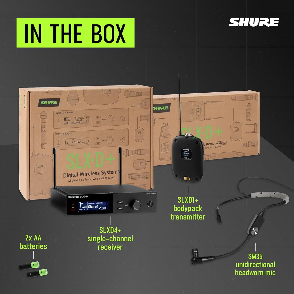 Shure SLXD14+/SM35 Digital Wireless Headset System - G57 Band