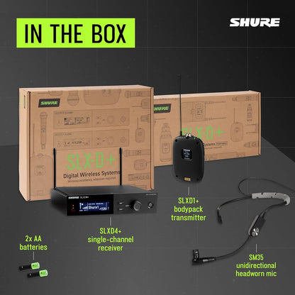 Shure SLXD14+/SM35 Digital Wireless Headset System - G57 Band