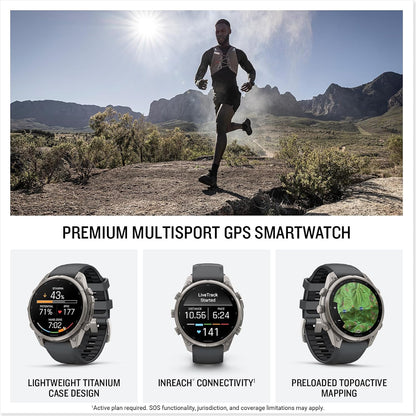 Garmin fēnix® 9 Pro, inReach®, Titanium, 47mm, Graphite/Black