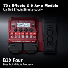 Zoom B1X Four Bass Multi-Effects with Expression Pedal & 70+ Effects