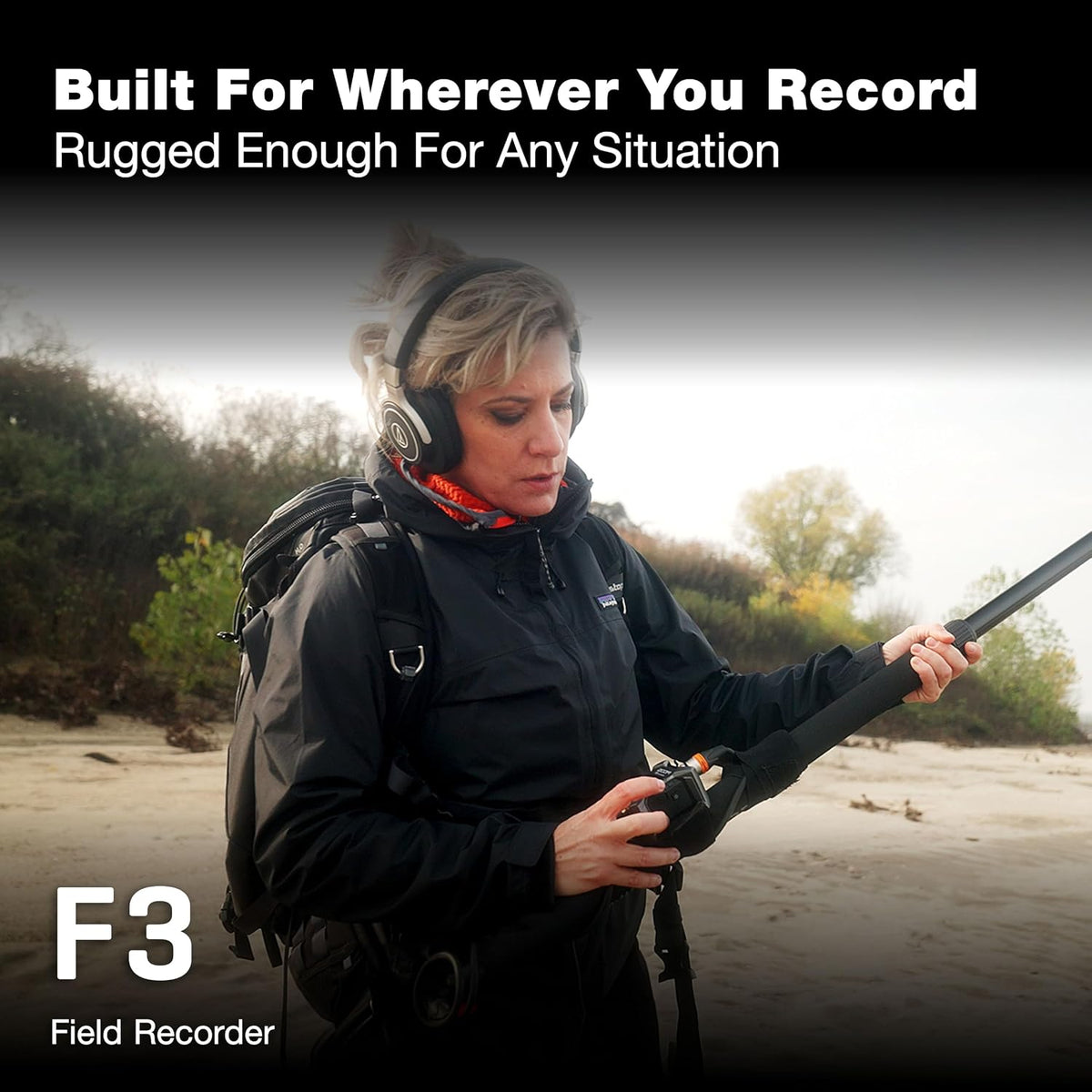 Zoom F3 Professional Field Recorder for Filmmakers & Musicians