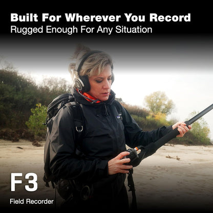 Zoom F3 Professional Field Recorder for Filmmakers & Musicians