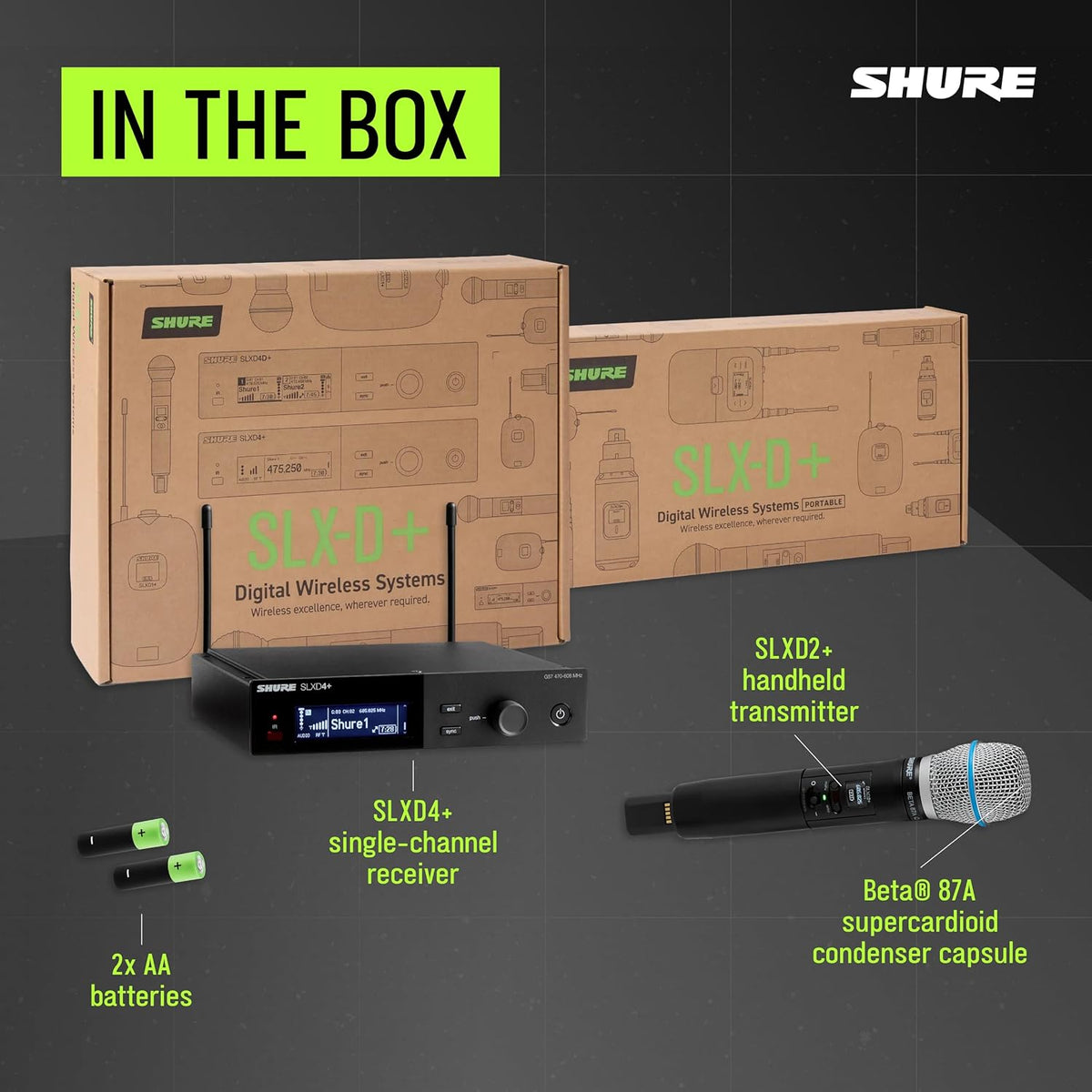Shure SLXD24+ Wireless System with Beta87A Capsule - G57 Band