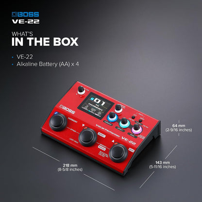 BOSS VE-22 Vocal Performer Multi-Effects Processor for Singers