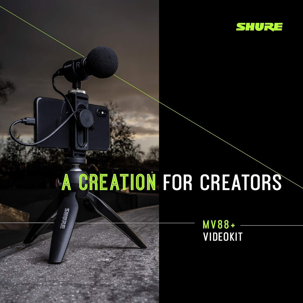 Shure MV88+ USB-C Video Kit Stereo Condenser Microphone