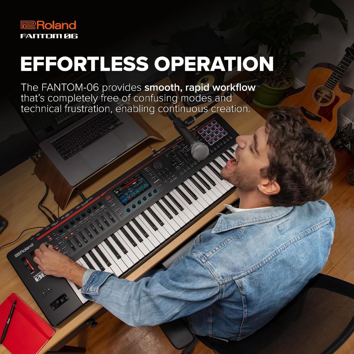 Roland FANTOM-06 | 61-Note Synthesizer Keyboard | Thousands of Electronic & Acoustic Sounds | ZEN-Core & SuperNATURAL Technologies | Lightweight & Durable | Deep Onboard Sampling | DAW Integration