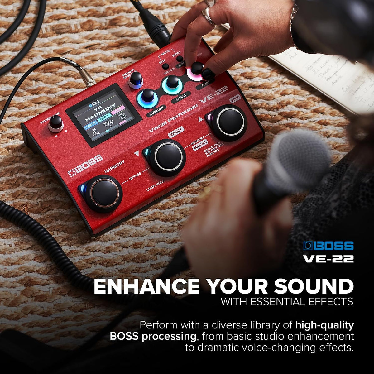 BOSS VE-22 Vocal Performer Multi-Effects Processor for Singers