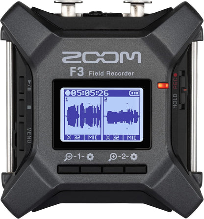 Zoom F3 Professional Field Recorder for Filmmakers & Musicians