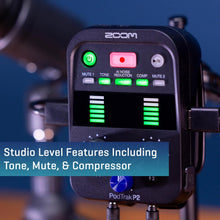 Zoom PodTrak P2 Podcast Recorder with 2 USB Mic Inputs & AI Noise Reduction