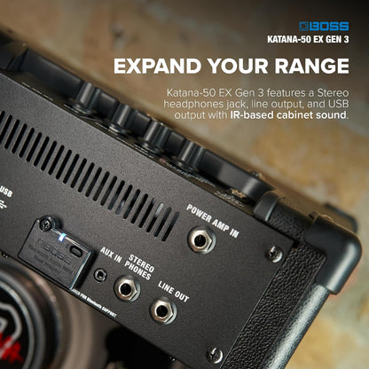 BOSS Katana-50 EX Gen 3 Guitar Amplifier Compact 50-Watt Combo Amp