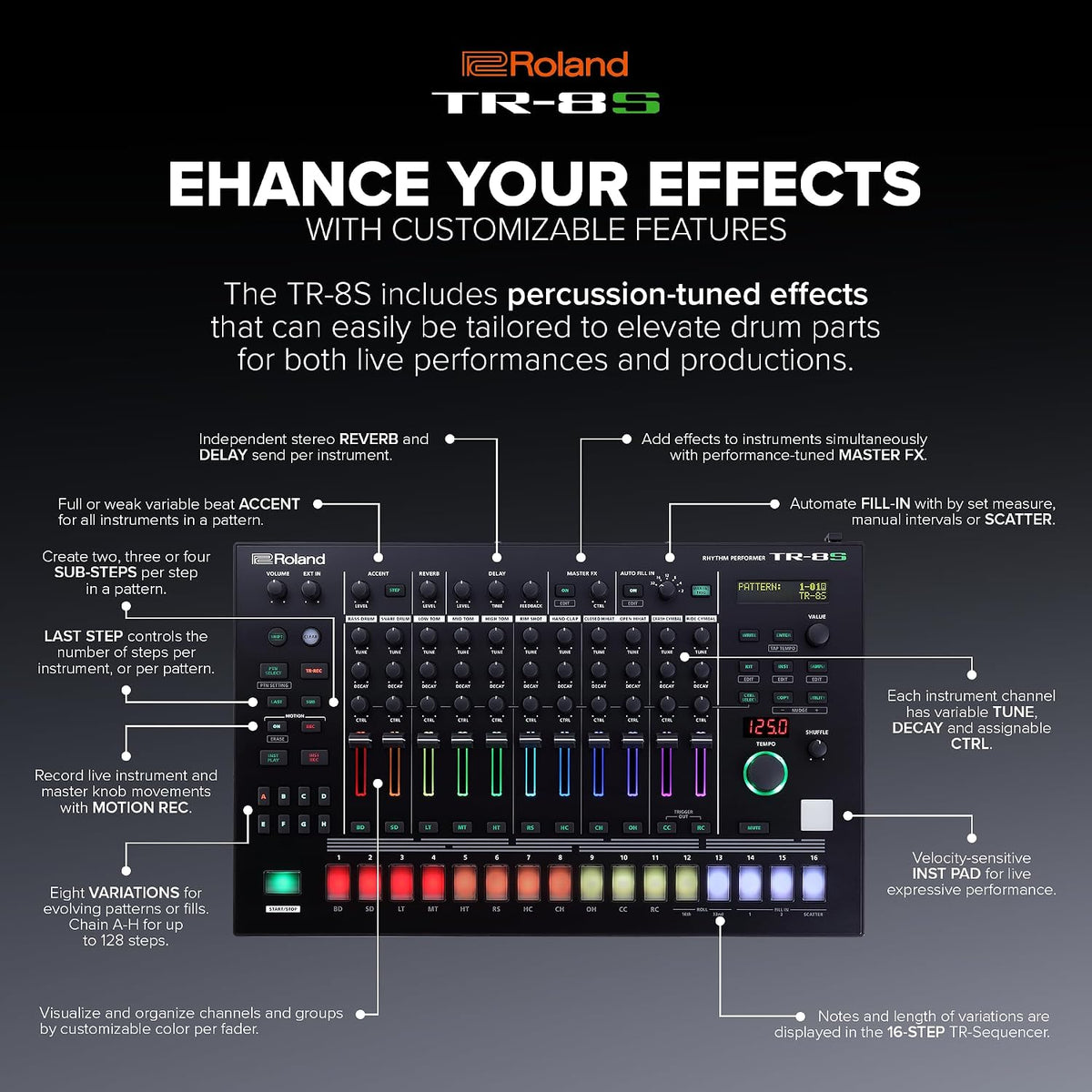 Roland TR-8S Rhythm Performer Advanced Drum Machine