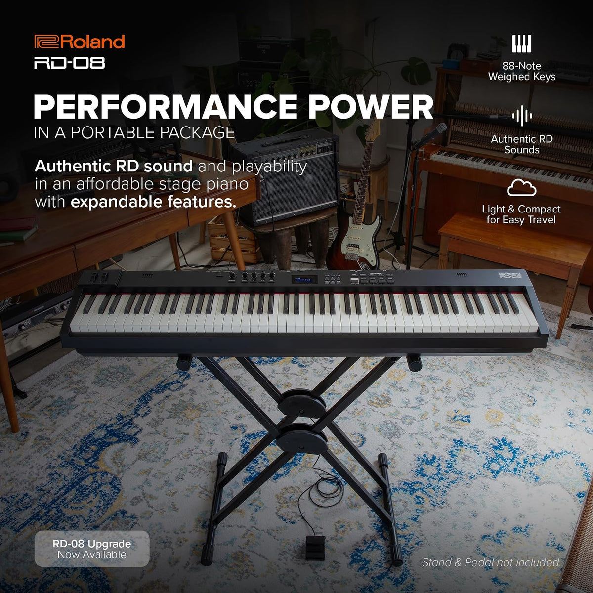 Roland RD-08 Stage Piano, 88-Note Weighted-Action PHA-4 Keyboard