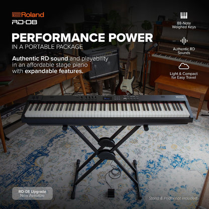Roland RD-08 Stage Piano, 88-Note Weighted-Action PHA-4 Keyboard