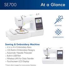 Brother SE700 Sewing and Embroidery Machine, Wireless LAN, 8 included Ft