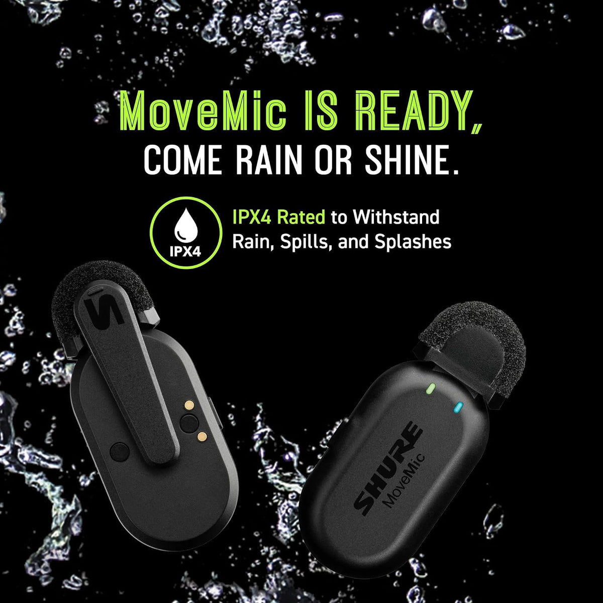 Shure MoveMic Receiver - Cold Shoe Mountable Camera Receiver for MoveMic Lavalier Microphones, Compatible with Most DSLR Cameras and Computers, for Mobile Content Creators (MV-R-Z7)