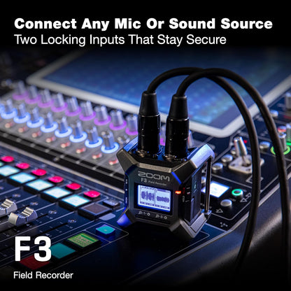 Zoom F3 Professional Field Recorder for Filmmakers & Musicians
