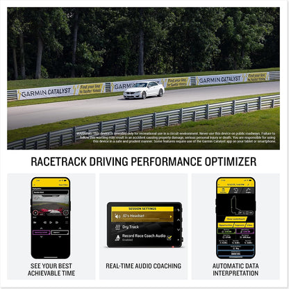 Garmin Catalyst™ 2, Racetrack Driving Performance Optimizer | Real-Time Coaching with On-Track Audio Cues, True Optimal Lap™ Technology, Detailed Performance Data, Leaderboards