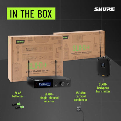 Shure SLXD14+/85M Digital Wireless Lavalier System - G57 Band