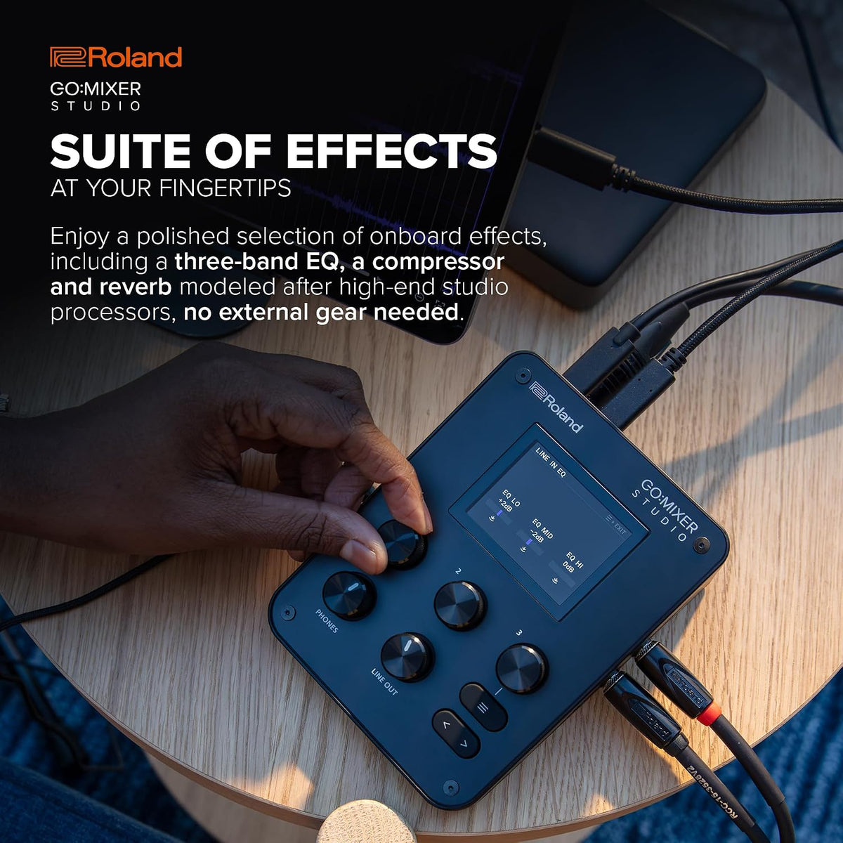 Roland GO:MIXER STUDIO | Portable Multi-Channel Mixer & Audio Interface | Perfect for Content Creators & Musicians | Studio-Grade Audio Quality | Onboard FX