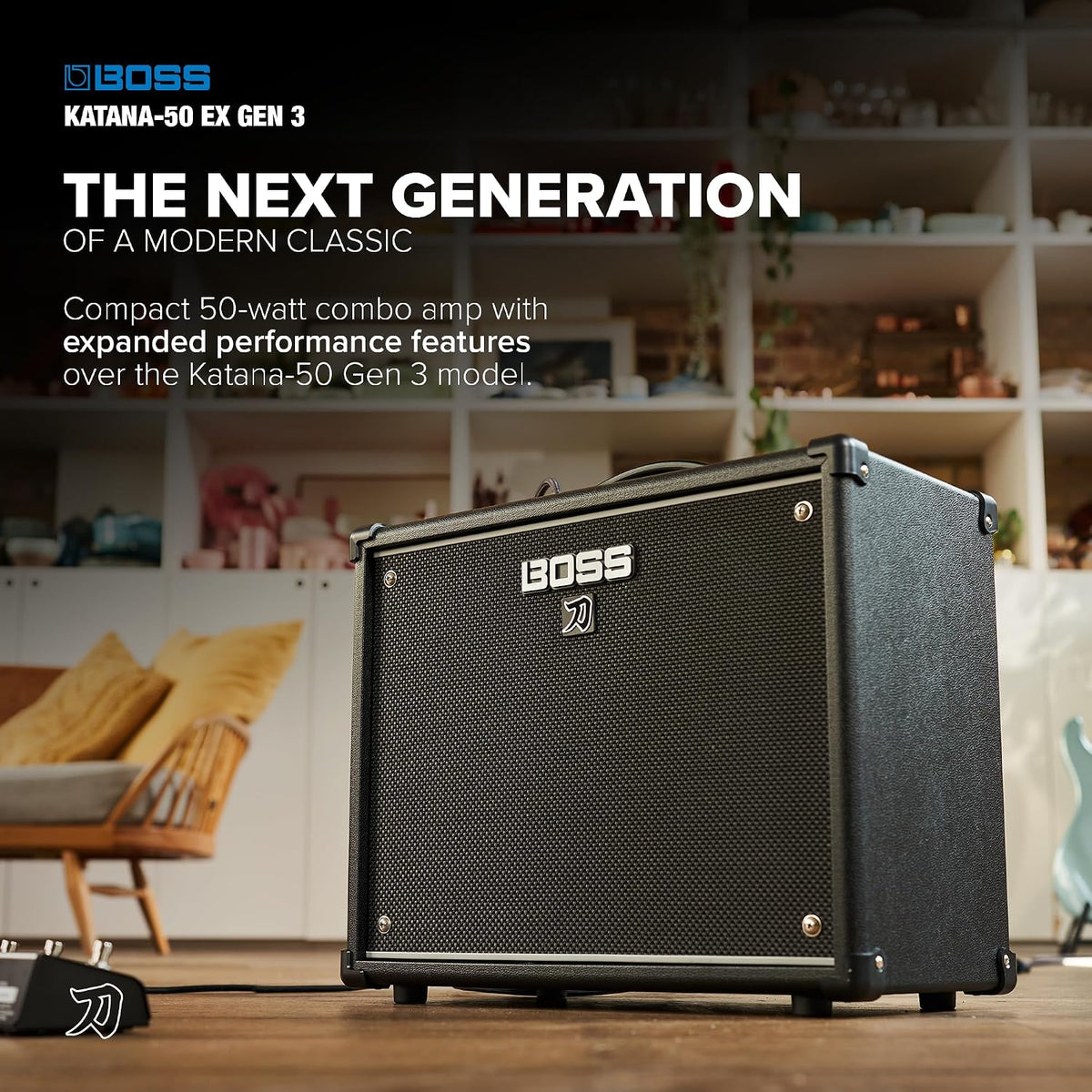 BOSS Katana-50 EX Gen 3 Guitar Amplifier Compact 50-Watt Combo Amp