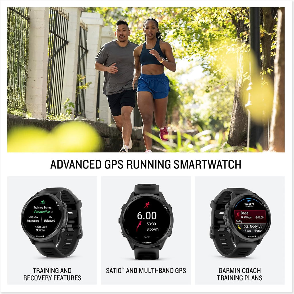 Garmin Forerunner® 570, 47mm, Aluminum, Black | Advanced GPS Running & Triathlon Smartwatch, AMOLED Display, Training & Recovery Features