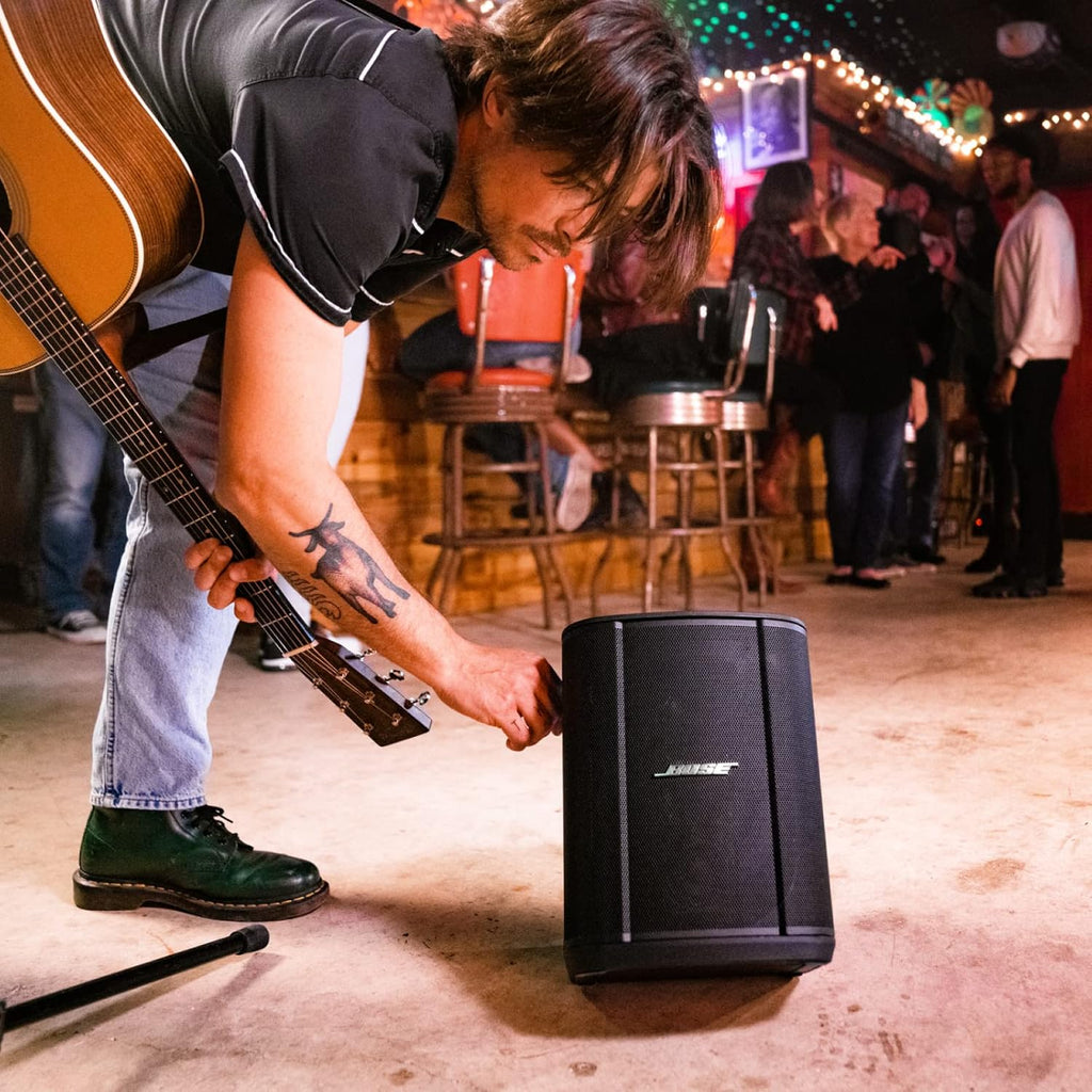 Bose S1 Pro+ All-in-One PA Speaker - Powered, Wireless PA System, Multiple Positioning Options, Ergonomic Carry Handle, Up to 11 Hours of Playtime, Black