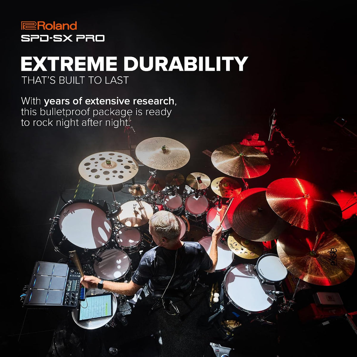 Roland SPD-SX PRO Sampling Pad | The Flagship Sampling Pad for Drummers & Other Musicians | 9 Playing Surfaces, 8 External Trigger Inputs, Color Display, Customizable Pad LEDs, Onboard FX & More