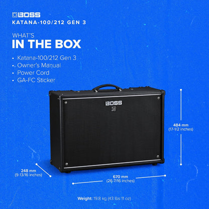 BOSS Katana-100/212 Gen 3 Guitar Amplifier